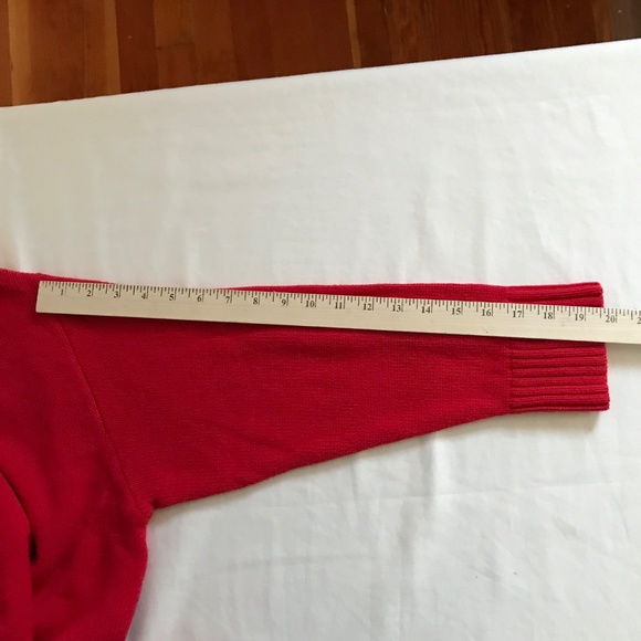 AVA & VIV Cotton Blend Sweater Long Sleeve V Neck Red NWT Women’s Plus Size 1X - Picture 14 of 15